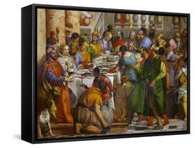 The Wedding at Cana, from the Benedictine Convent of San Giorgio Maggiore, Venice-Paolo Veronese-Framed Stretched Canvas