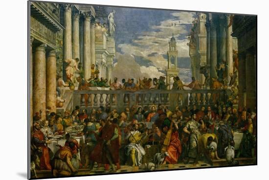 The Wedding at Cana, Photograph Before Restoration-Paolo Veronese-Mounted Giclee Print