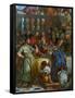 The Wedding at Cana, Servants Pouring the Water, Miraculously Changed into Wine-Paolo Veronese-Framed Stretched Canvas