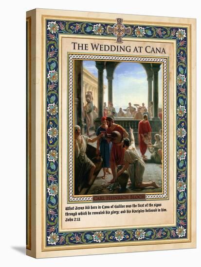 The Wedding at Cana: Turning Water into Wine-Carl Bloch-Stretched Canvas