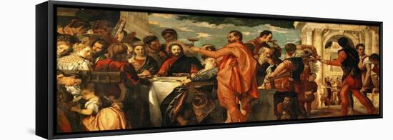 The Wedding at Cana (With Veronese's Self-Portrait)-Paolo Veronese-Framed Stretched Canvas