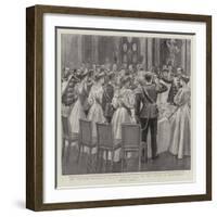 The Wedding Breakfast in the Throne Hall of the Castle of Ehrenburg-Joseph Nash-Framed Giclee Print