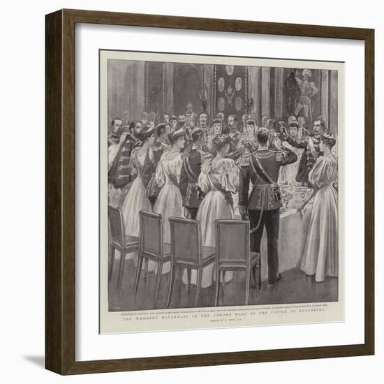 The Wedding Breakfast in the Throne Hall of the Castle of Ehrenburg-Joseph Nash-Framed Giclee Print