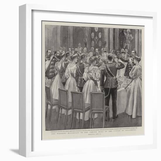 The Wedding Breakfast in the Throne Hall of the Castle of Ehrenburg-Joseph Nash-Framed Giclee Print