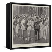 The Wedding Breakfast in the Throne Hall of the Castle of Ehrenburg-Joseph Nash-Framed Stretched Canvas