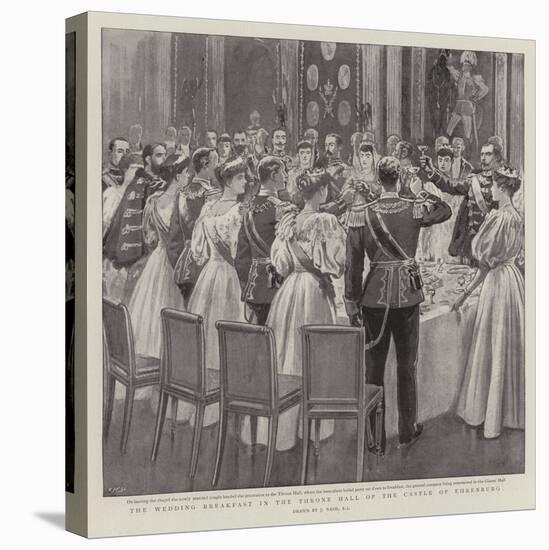 The Wedding Breakfast in the Throne Hall of the Castle of Ehrenburg-Joseph Nash-Stretched Canvas