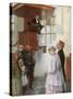 The Wedding, C.1900 (Oil on Canvas)-Julius Gari Melchers-Stretched Canvas