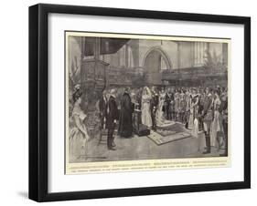 The Wedding Ceremony in the Groote Kerke-Frederic De Haenen-Framed Giclee Print