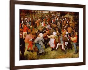 The Wedding Dance, C.1566 (Oil on Panel)-Pieter Bruegel the Elder-Framed Giclee Print