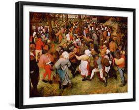 The Wedding Dance, C.1566 (Oil on Panel)-Pieter Bruegel the Elder-Framed Giclee Print