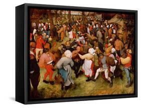 The Wedding Dance, C.1566 (Oil on Panel)-Pieter Bruegel the Elder-Framed Stretched Canvas