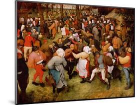 The Wedding Dance, C.1566 (Oil on Panel)-Pieter Bruegel the Elder-Mounted Giclee Print