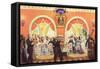 The Wedding Feast, 1917-Boris Michaylovich Kustodiev-Framed Stretched Canvas