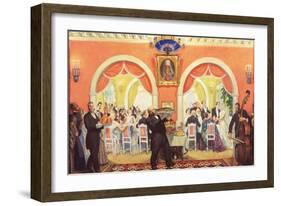 The Wedding Feast, 1917-Boris Michaylovich Kustodiev-Framed Giclee Print