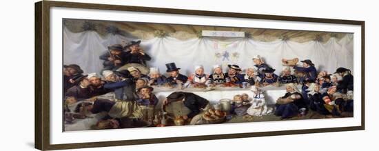 The Wedding Feast of Corentin Le Guerveur and Anne-Marie Kerinvel, 1880-Victor Marie Roussin-Framed Giclee Print