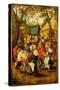 The Wedding Feast (Oil on Panel)-Pieter the Younger Brueghel-Stretched Canvas