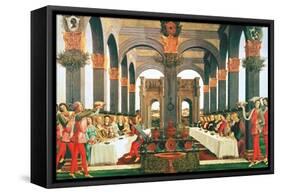 The Wedding Feast-Sandro Botticelli-Framed Stretched Canvas