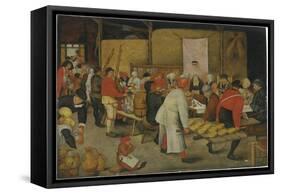 The Wedding Feast-Pieter Brueghel the Younger-Framed Stretched Canvas