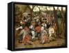 The Wedding Feast-Pieter Brueghel the Younger-Framed Stretched Canvas