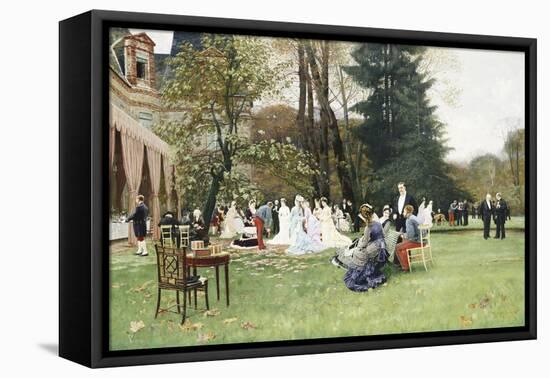 The Wedding, Fontainebleu; Les Noces, Fontainbleu-Charles Edouard Delort-Framed Stretched Canvas