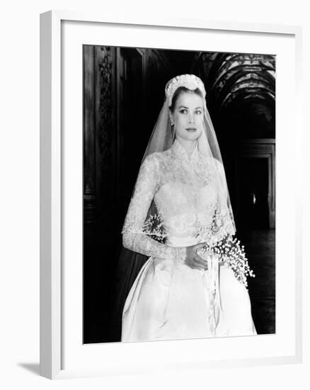 The Wedding in Monaco, Grace Kelly, 1956-null-Framed Photo