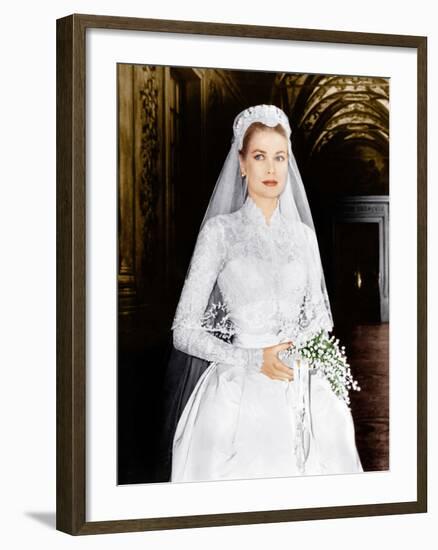 THE WEDDING IN MONACO, Grace Kelly, 1956-null-Framed Photo