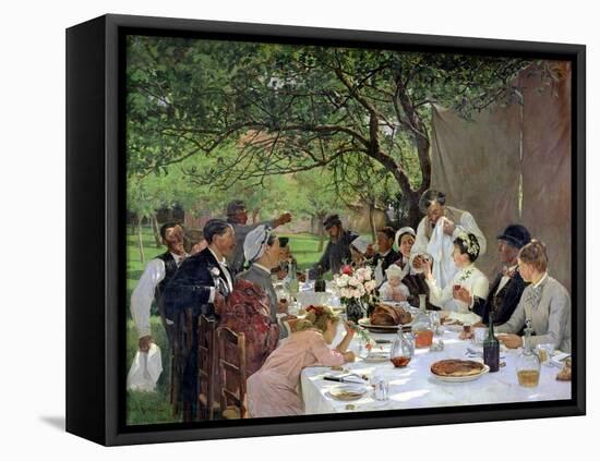 The Wedding Meal at Yport, 1886-Albert-Auguste Fourie-Framed Stretched Canvas