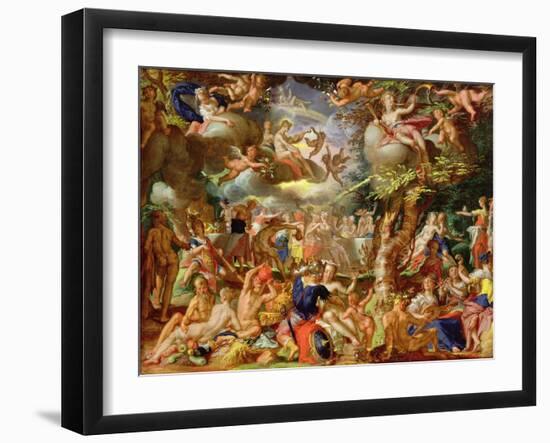 The Wedding of Cupid and Psyche-Joachim Wtewael Or Utewael-Framed Giclee Print