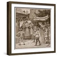 The Wedding of Jack of Newbury: the Bride's Procession-English School-Framed Giclee Print