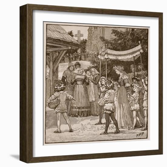 The Wedding of Jack of Newbury: the Bride's Procession-English School-Framed Giclee Print