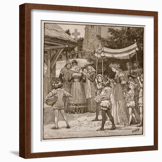 The Wedding of Jack of Newbury: the Bride's Procession-English School-Framed Giclee Print