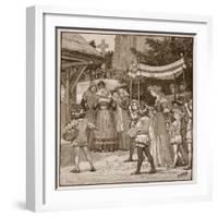 The Wedding of Jack of Newbury: the Bride's Procession-English School-Framed Giclee Print