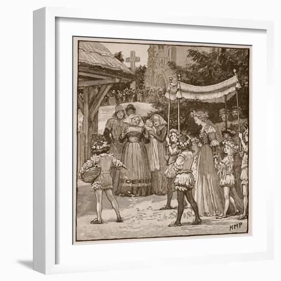 The Wedding of Jack of Newbury: the Bride's Procession-English School-Framed Giclee Print