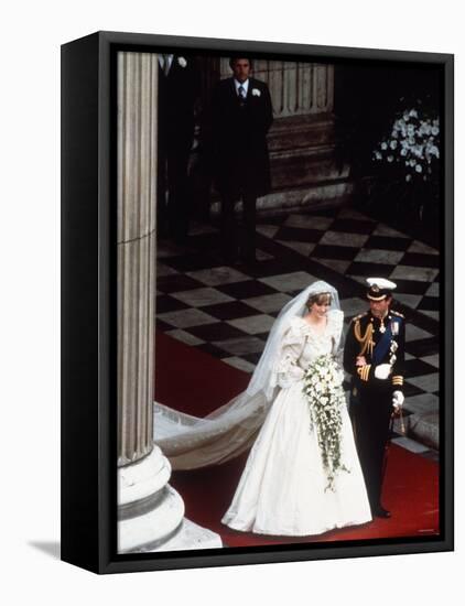 The Wedding of Prince Charles and Lady Diana Spencer on 29th July 1981-null-Framed Stretched Canvas