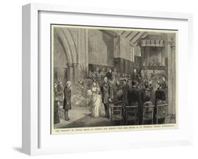 The Wedding of Prince Oscar of Sweden and Norway with Miss Munck at St Stephen's Church-null-Framed Giclee Print