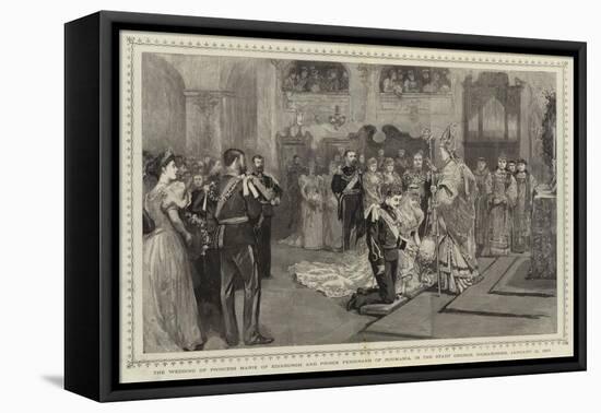The Wedding of Princess Marie of Edinburgh and Prince Ferdinand of Roumania; in the Stadt Church-null-Framed Stretched Canvas