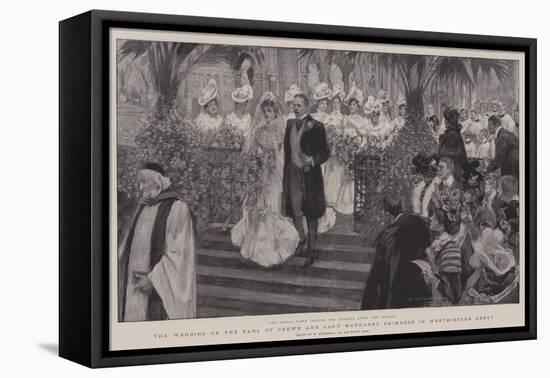 The Wedding of the Earl of Crewe and Lady Margaret Primrose in Wesminster Abbey-William Hatherell-Framed Stretched Canvas