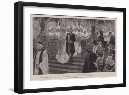 The Wedding of the Earl of Crewe and Lady Margaret Primrose in Wesminster Abbey-William Hatherell-Framed Giclee Print