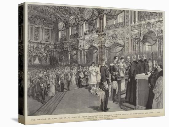 The Wedding of Trh the Grand Duke of Hesse-Darmstadt and Princess Victoria Melita of Saxe-Coburg an-null-Stretched Canvas