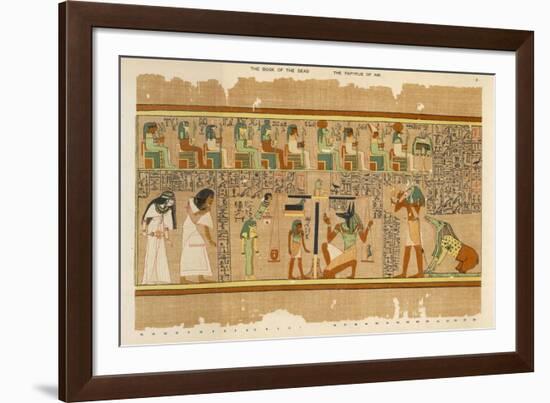 The Weighing of Ani's Conscience by Anubis-E.a. Wallis Budge-Framed Photographic Print