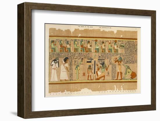 The Weighing of Ani's Conscience by Anubis-E.a. Wallis Budge-Framed Photographic Print