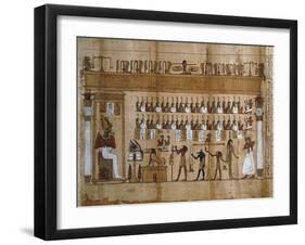 The Weighing of Souls, Chapter 125 of Book of Dead, Detail of Papyrus of Tasnakht-null-Framed Giclee Print