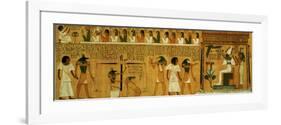 The Weighing of the Heart Against Maat's Feather of Truth, New Kingdom, circa 1275 BC (Papyrus)-null-Framed Giclee Print