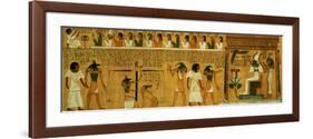 The Weighing of the Heart Against Maat's Feather of Truth, New Kingdom, circa 1275 BC (Papyrus)-null-Framed Giclee Print