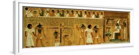 The Weighing of the Heart Against Maat's Feather of Truth, New Kingdom, circa 1275 BC (Papyrus)-null-Framed Giclee Print