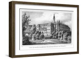 The Weimar City Castle. From: Thüringen und der Harz.. by Friedrich von Sydow, 1839-null-Framed Giclee Print
