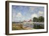 The Weir on the Loing at Saint-Mammes; Le Barrage Du Loing a Saint-Mammes, 1885-Alfred Sisley-Framed Giclee Print