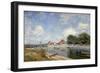 The Weir on the Loing at Saint-Mammes; Le Barrage Du Loing a Saint-Mammes, 1885-Alfred Sisley-Framed Giclee Print