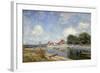 The Weir on the Loing at Saint-Mammes; Le Barrage Du Loing a Saint-Mammes, 1885-Alfred Sisley-Framed Giclee Print