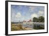 The Weir on the Loing at Saint-Mammes; Le Barrage Du Loing a Saint-Mammes, 1885-Alfred Sisley-Framed Giclee Print